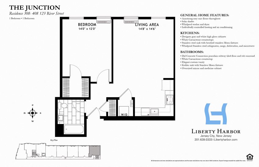 JUNCTION-1BR FLOOR PLAN APT 308/408 JUNCTION-1 BEDROOM PLAN L